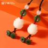 Bodhi lotus pendant, mobile phone pendant, comb, souvenir, key chain, couple, creative student, gift, tassel details Picture